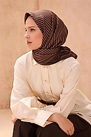 BELLİ KLASIK DESEN İPEK EŞARP 4115D TWILL 83