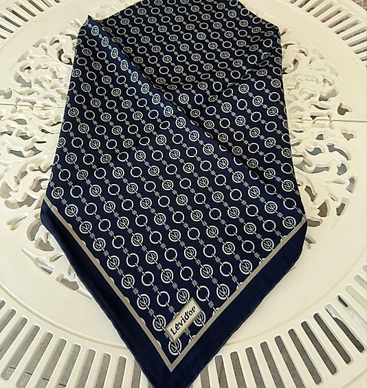 Levidor twill ipek eşarp  (lacivert)