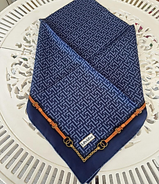 Levidor Twill İpek Eşarp (lacivert -indigo)