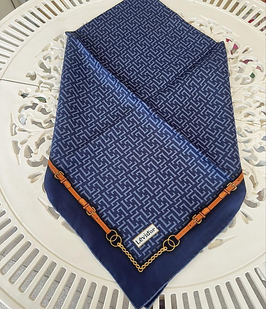 Levidor Twill İpek Eşarp (lacivert -indigo)