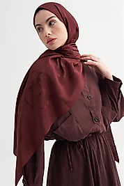 Aura Desen Rina Floş Jakar Şal Bordo