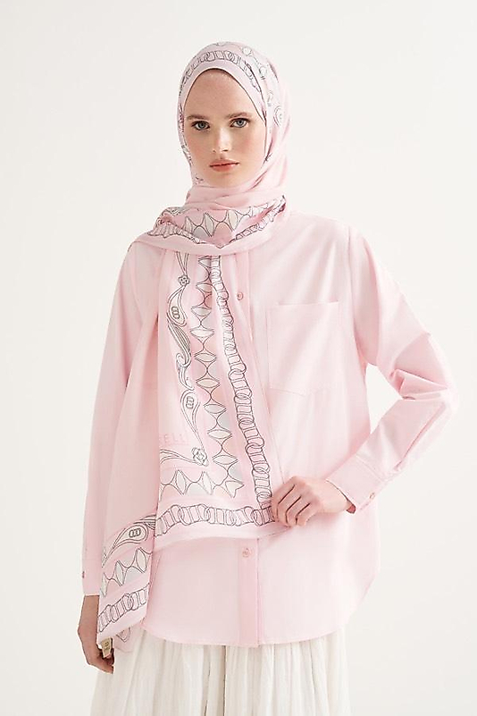 Sabrine Floş Şal Şeker Pembe