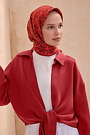 BELLİ MONOGRAM DESEN İPEK EŞARP 4102D