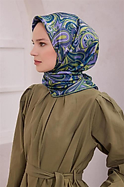 BELLİ ETNİK DESEN İPEK TWILL EŞARP