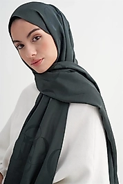 Aura Desen Rina Floş Jakar Şal Orman Yeşili