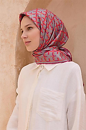 BELLİ MONOGRAM DESEN İPEK EŞARP 4102D TWİLL