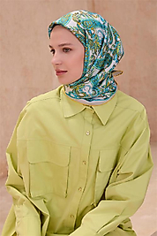 BELLİ ETNİK DESEN İPEK EŞARP 4101D twill 58