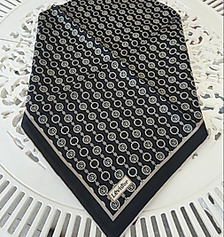Levidor Twill ipek eşarp (siyah)