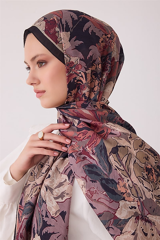 BELLİ FRESH SANDA ŞAL Siyah- kiremit 5161 - 36