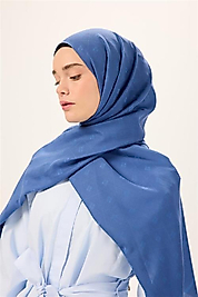 Monogram Desen Pamuk Polyester Liva Şal Füme Desenli Tok Duruşlu 90x200